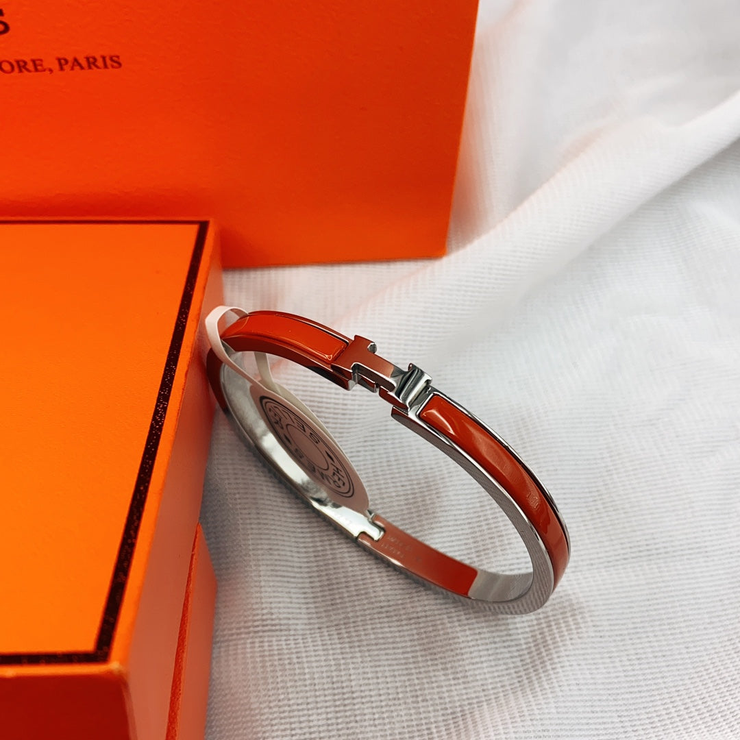 [Lumi Jewels]BRACELET CLASSIQUE ÉMAILLÉ HM CLIC ROUGE 8MM