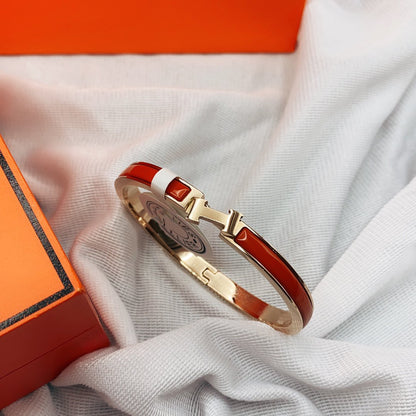 [Lumi Jewels]BRACELET CLASSIQUE ÉMAILLÉ HM CLIC ROUGE 8MM