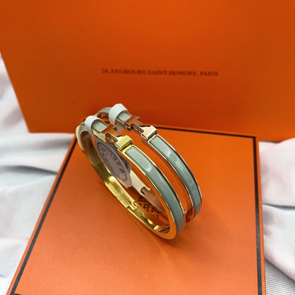 [Lumi Jewels]BRACELET CLASSIQUE ÉMAIL VERT HM CLIC 8 MM