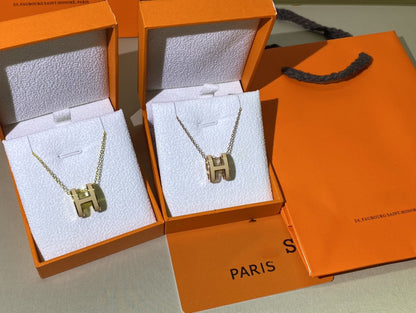 [Lumi Jewels]HM CLIC YELLOW ENAMEL GOLD NECKLACE