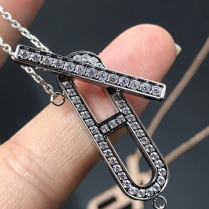 [Lumi Jewels]HM COLLIER PLATINE OR ROSE DIAMANT