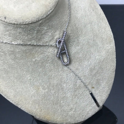 [Lumi Jewels]HM COLLIER PLATINE OR ROSE DIAMANT