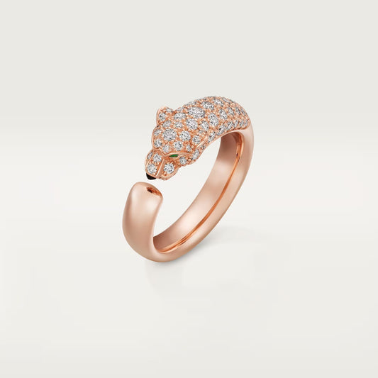 [Lumi Jewelry]PANTHERE HALF DIAMOND SMALL RING
