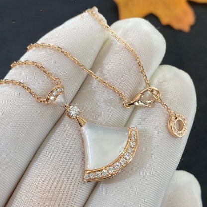 [Lumi Jewels]COLLIER RÊVE NACRE OR ROSE DIAMANT