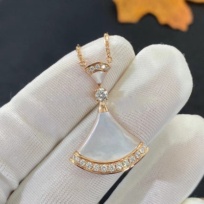 [Lumi Jewels]COLLIER RÊVE NACRE OR ROSE DIAMANT