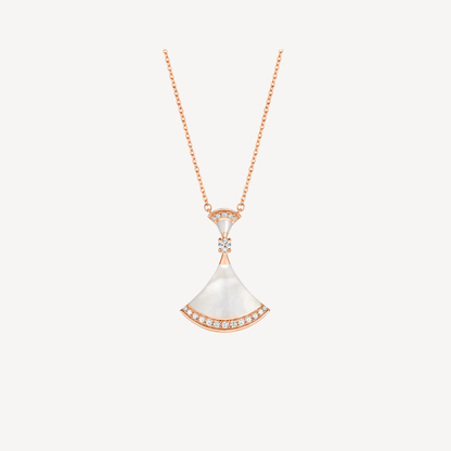 [Lumi Jewels]COLLIER RÊVE NACRE OR ROSE DIAMANT