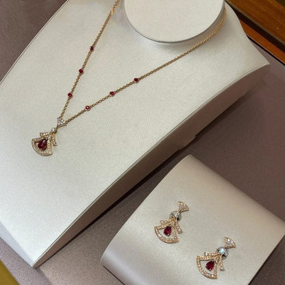 [Lumi Jewels]DREAM NECKLACE CARNELIAN DIAMOND PINK GOLD