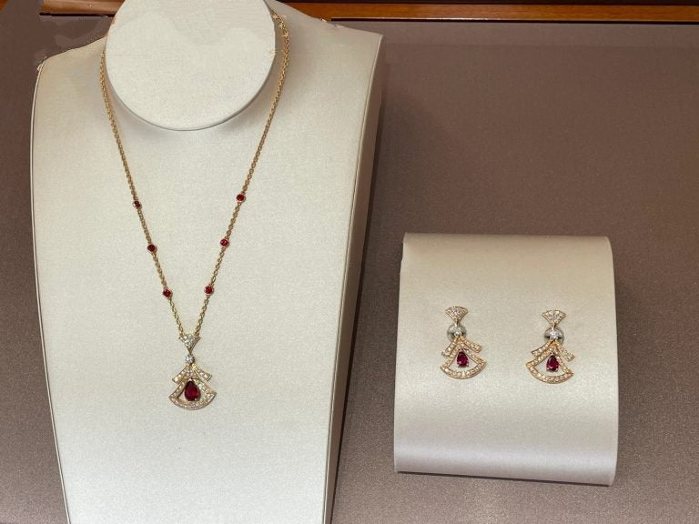 [Lumi Jewels]DREAM NECKLACE CARNELIAN DIAMOND PINK GOLD