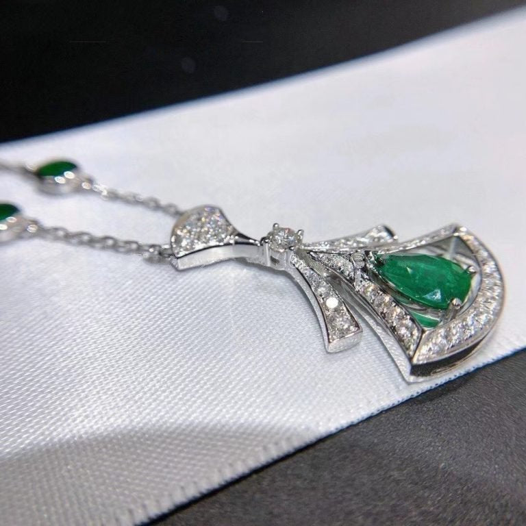[Lumi Jewels]DREAM NECKLACE MALACHITE DIAMOND SILVER