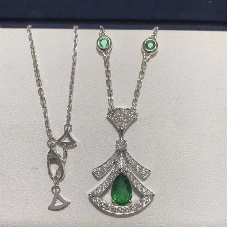 [Lumi Jewels]DREAM NECKLACE MALACHITE DIAMOND SILVER