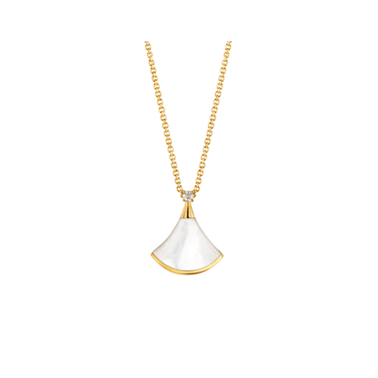 [Lumi Jewels]COLLIER RÊVE NACRE BLANCHE OR 1 DIAMANT