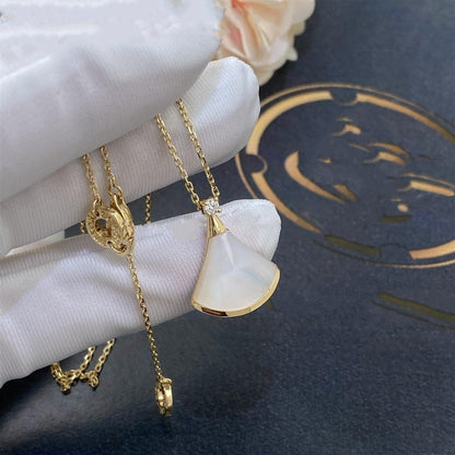 [Lumi Jewels]COLLIER RÊVE NACRE BLANCHE OR 1 DIAMANT