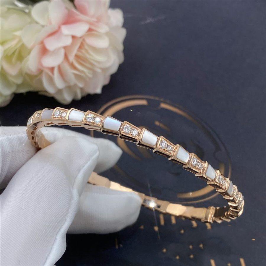 [Lumi Jewels]BRACELET SERPENTI OR ROSE NACRE DIAMANTS