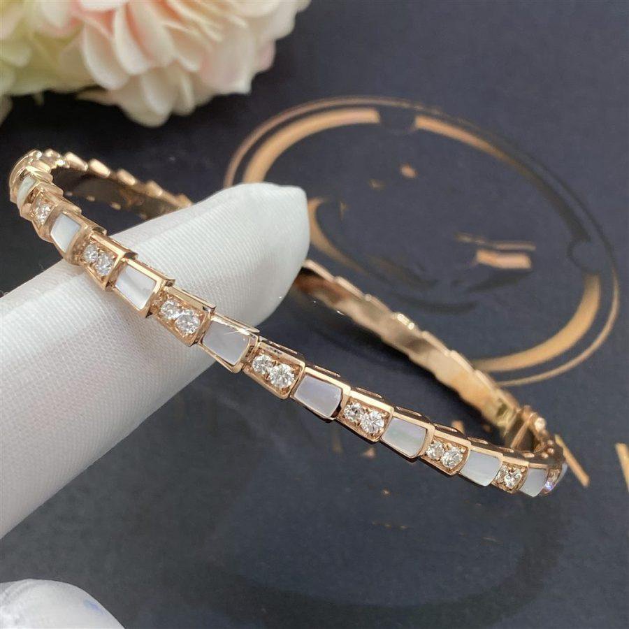 [Lumi Jewels]BRACELET SERPENTI OR ROSE NACRE DIAMANTS
