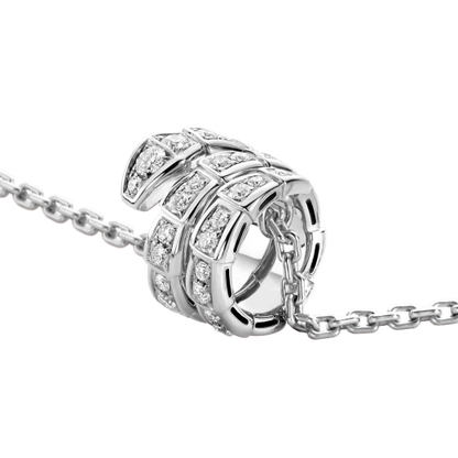 [Lumi Jewels]COLLIER SERPENT DOUBLE ANNEAU DIAMANT
