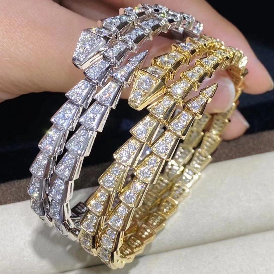 [Lumi Jewels]SERPENTI BRACELET GOLD DIAMOND DOUBLE ROW