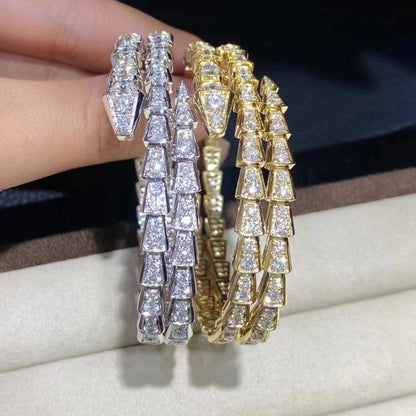 [Lumi Jewels]SERPENTI BRACELET GOLD DIAMOND DOUBLE ROW