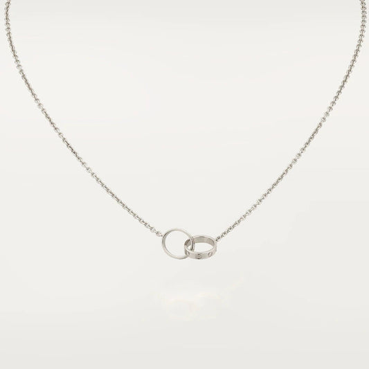 [Lumi Jewels]LOVE NECKLACE PINK GOLD AND SILVER