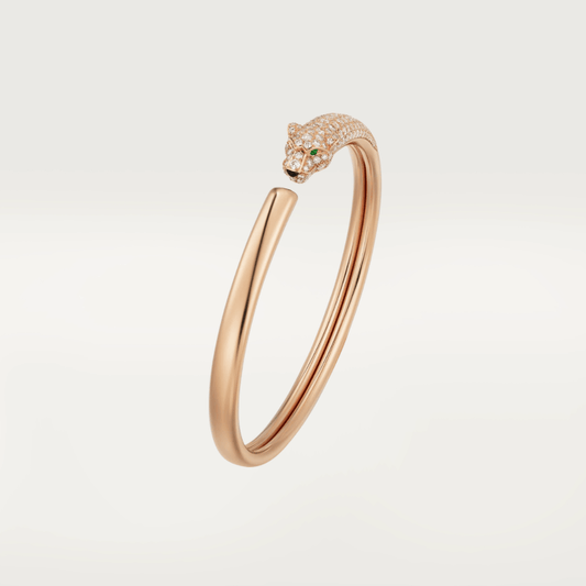 [Lumi Jewels]PANTHERE ROSE GOLD DIAMOND OPEN BRACELET
