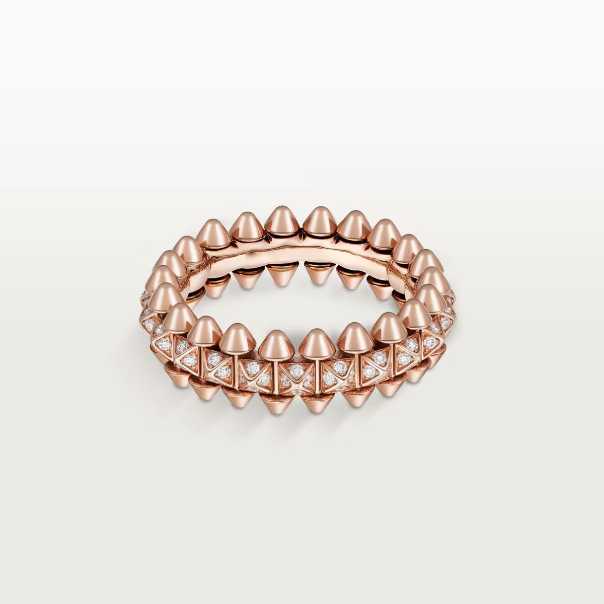 [Lumi Jewelry]CLASH 6.4MM SMALL FULL DIAMOND RING