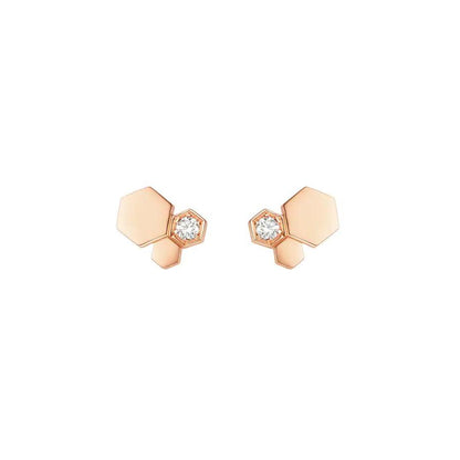 [Lumi Jewels]BEE LOVE PINK GOLD DIAMOND EARRINGS