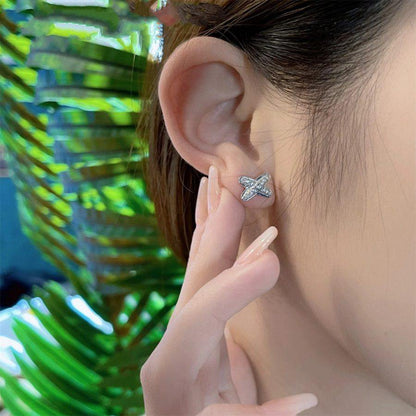 [Lumi Jewels]JEUX DE SILVER DIAMOND EARRINGS