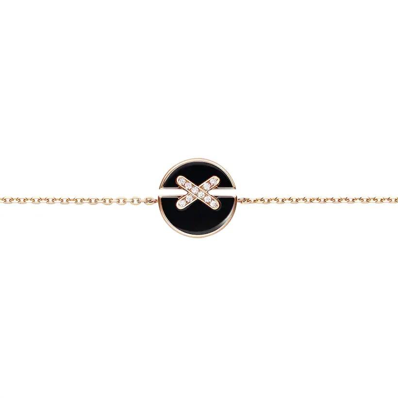 [Lumi Jewels]JEUX DE BRACELET ONYX PINK GOLD DIAMOND