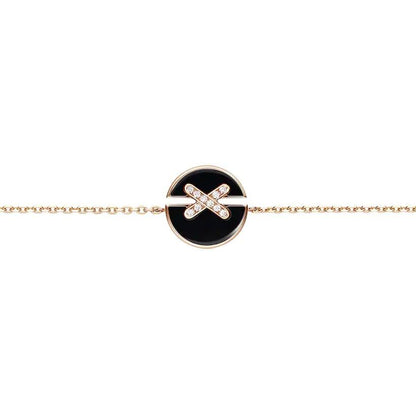 [Lumi Jewels]JEUX DE BRACELET ONYX PINK GOLD DIAMOND