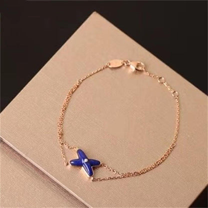 [Lumi Jewels]Hollow Design Four-Leaf Clover Flower Shape Ring