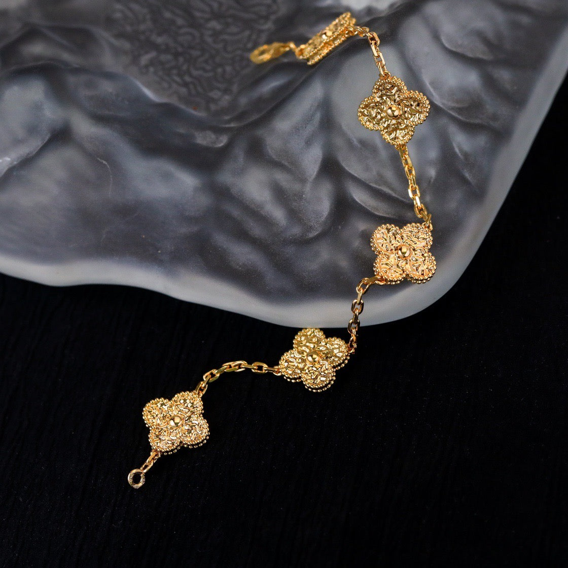 [Lumi Jewels]CLOVER 5 MOTIFS BRONZING BRACELET