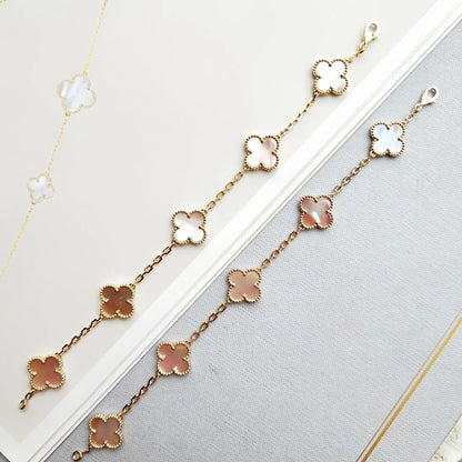 [Lumi Jewels]CLOVER 5 PINK MOP BRACELET