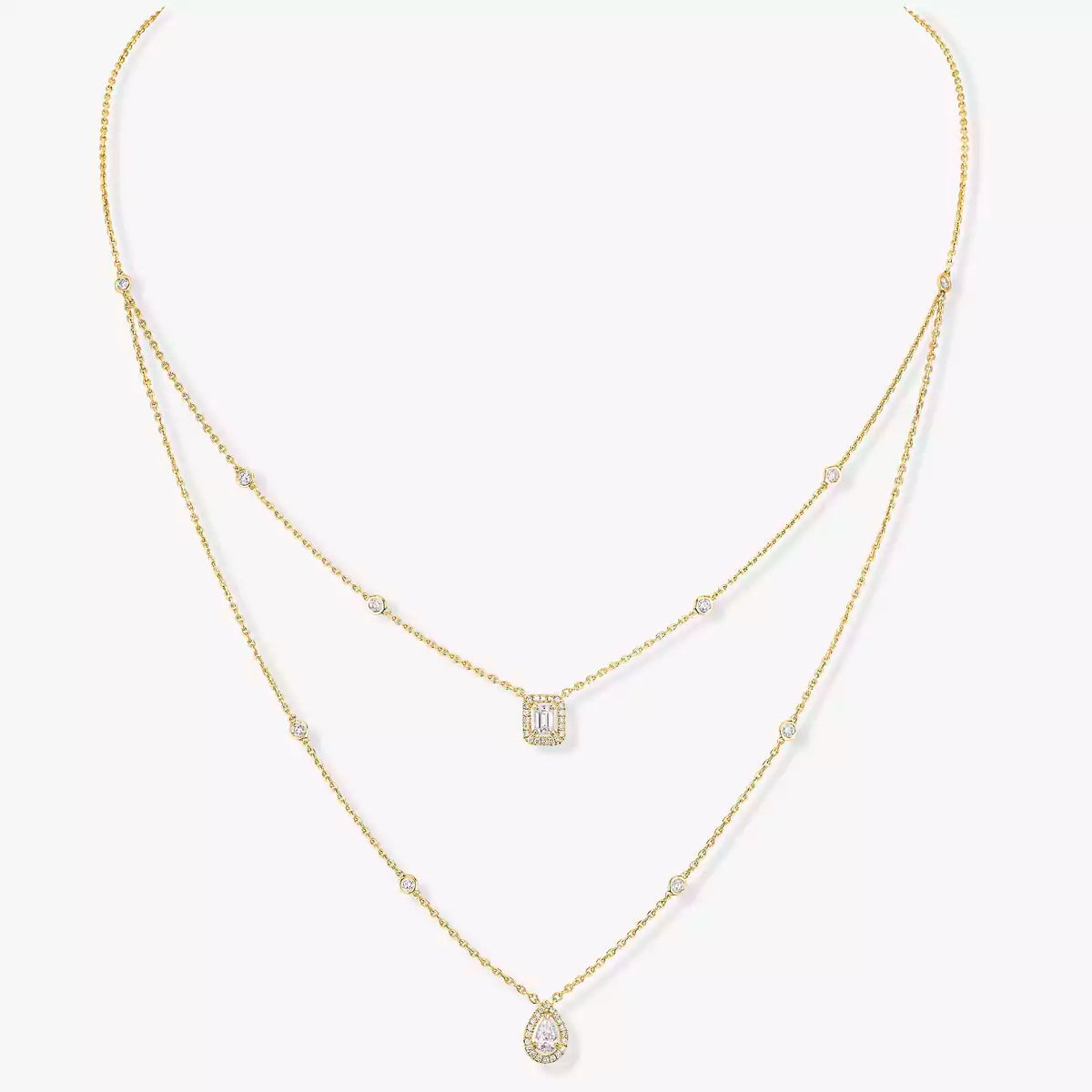 [Lumi Jewels]Diamond Necklace My Twin 2 Rows