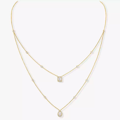 [Lumi Jewels]Diamond Necklace My Twin 2 Rows