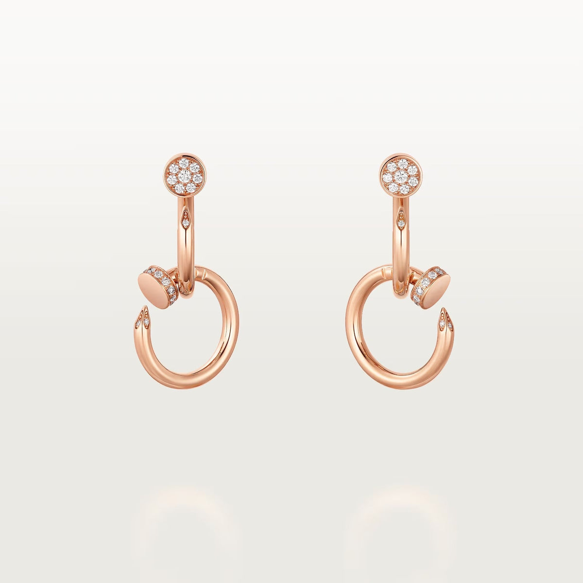 [Lumi Jewelry]JUSTE HALF DIAMOND DOUBLE EARRINGS