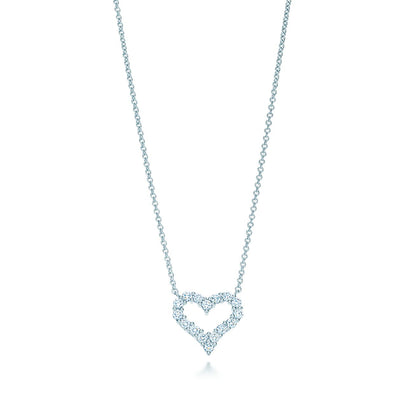 [Lumi Jewelry]HEART-SHAPED DIAMOND NECKLACE