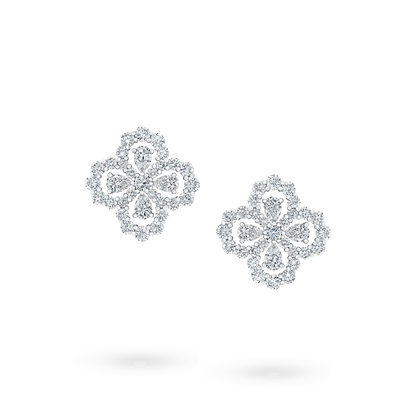 [Lumi Jewels]BOUCLES D'OREILLES CRÉOLES MOTIF COMPLET DIAMANT 16MM