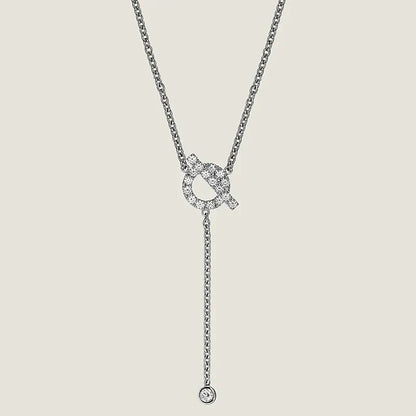[Lumi Jewels]FINESSE SILVER DIAMOND NECKLACE