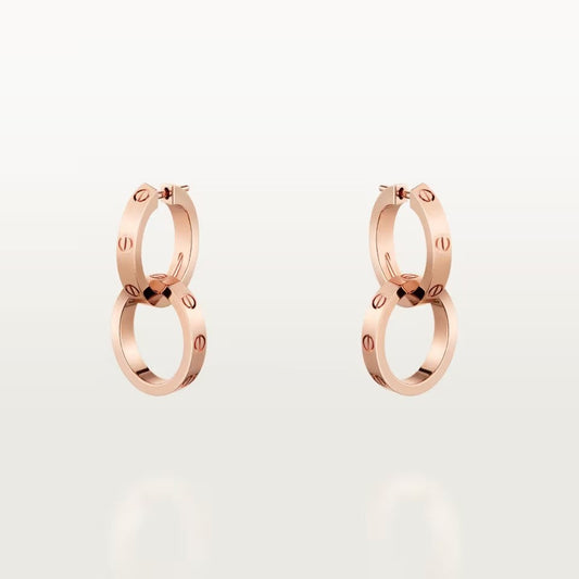 [Lumi Jewelry]LOVE 3.3MM DANGLE EARRINGS