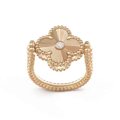 [Lumi Jewels]CLOVER RIVERSIBLE ROSE GOLD RING