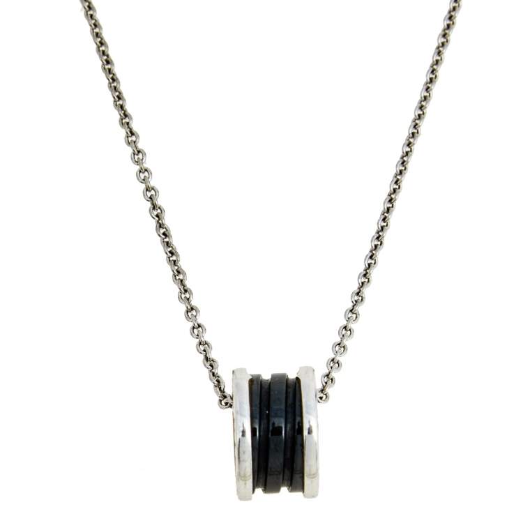 [Lumi Jewels]COLLIER ARGENT CÉRAMIQUE NOIRE ZERO 1
