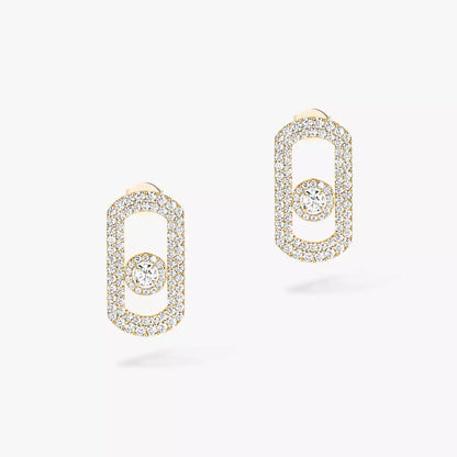 [Lumi Jewels]So Move Pave_-Set Diamond Earrings in Silver