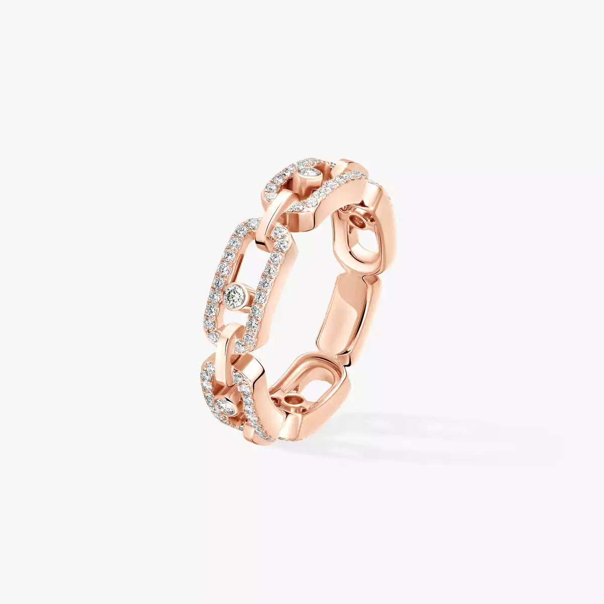 [Max Jewelry]Move Link Pave_-Set Diamond Ring in Gold