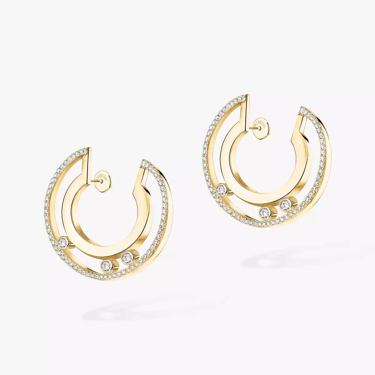 [Max Jewelry] Move Romane Small Diamond Hoop Earrings