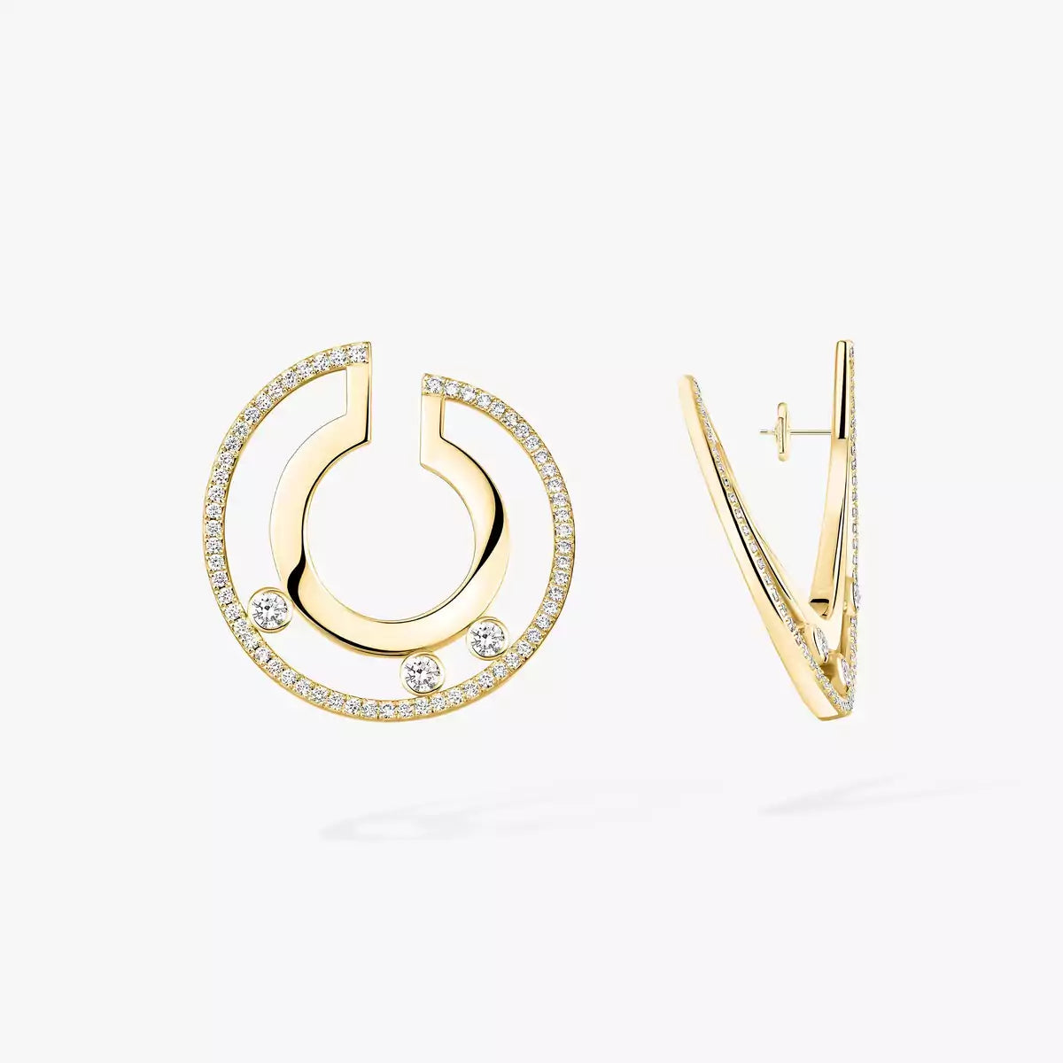 [Max Jewelry] Move Romane Small Diamond Hoop Earrings