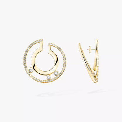 [Max Jewelry] Move Romane Small Diamond Hoop Earrings