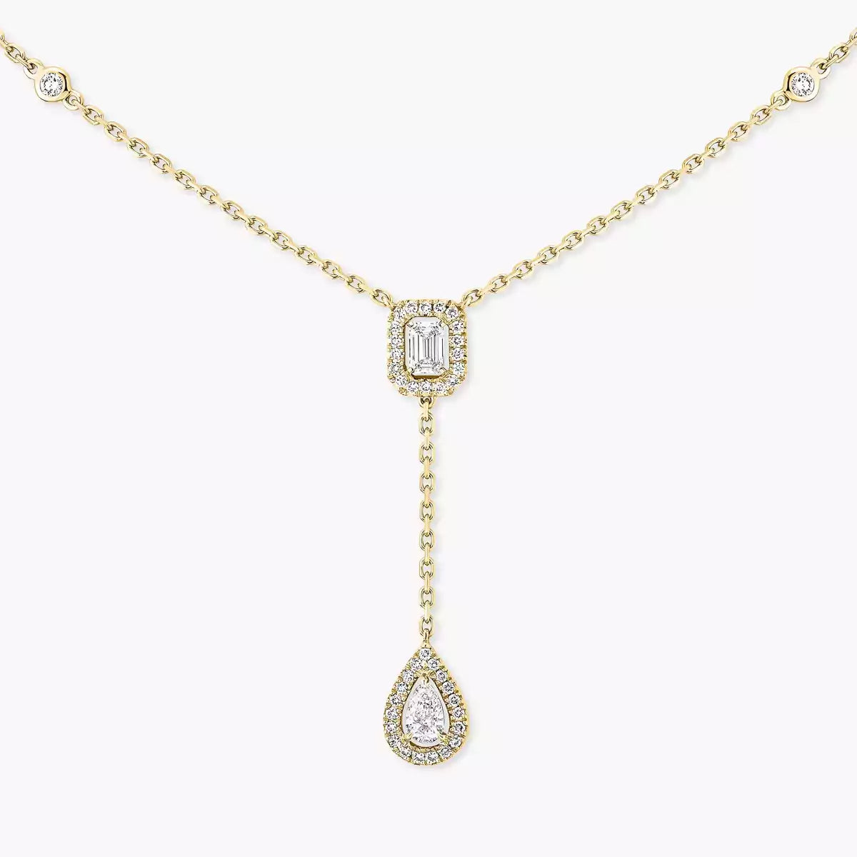[Lumi Jewels]Gold Diamond Tie Necklace