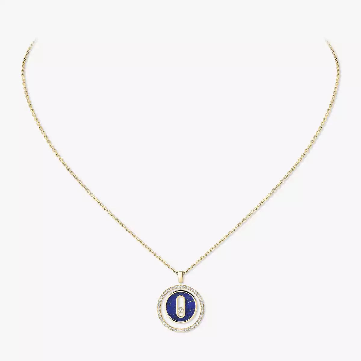 [Lumi Jewels]Lucky Move Diamond Necklace in Rose Gold and White Mother-of-Pearl