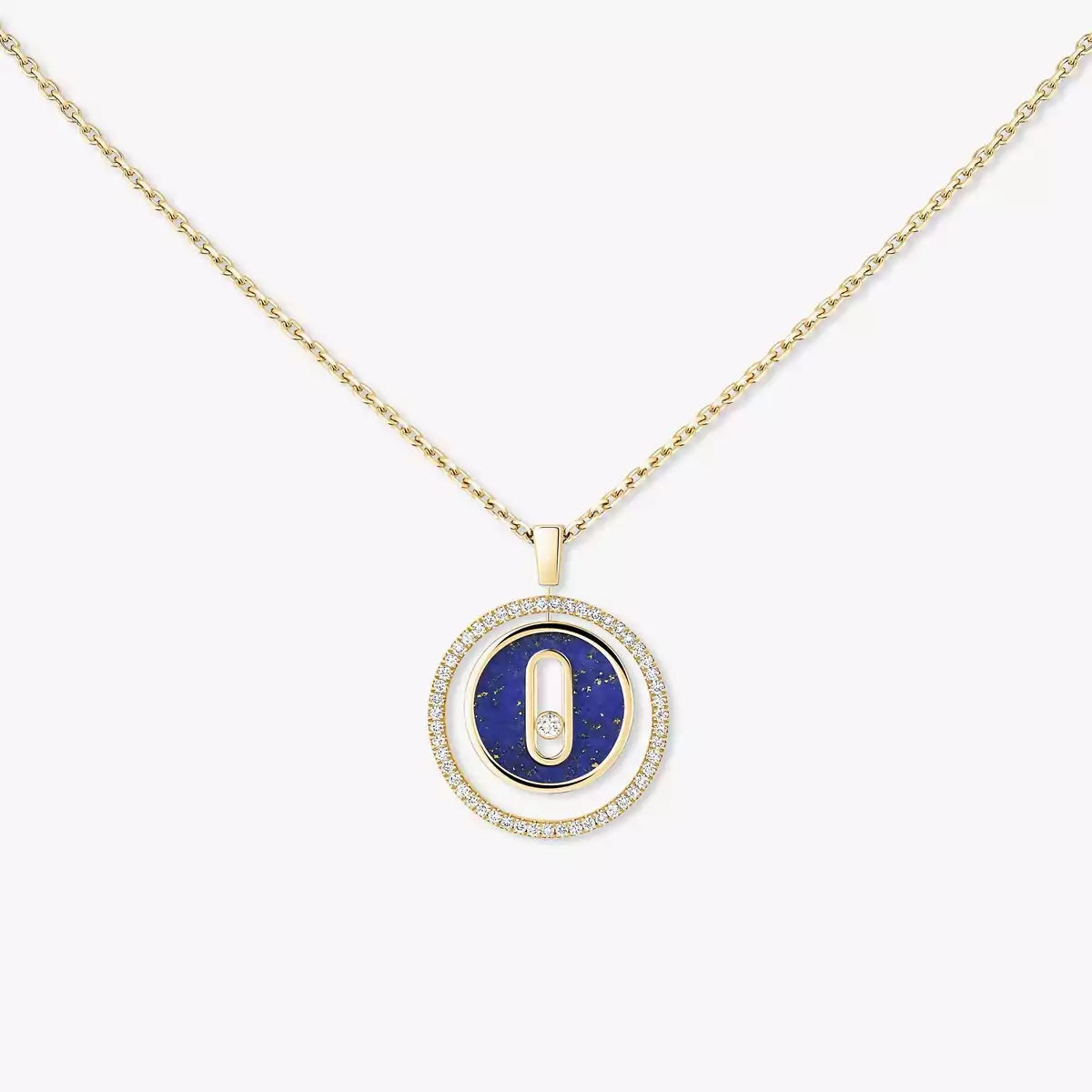 [Lumi Jewels]Lucky Move Diamond Necklace in Rose Gold and White Mother-of-Pearl