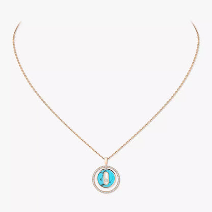 [Lumi Jewels]Lucky Move Diamond Necklace in Rose Gold and White Mother-of-Pearl