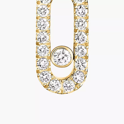 [Lumi Jewels]Move Uno Single Diamond Hoop Earring